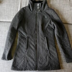 The North Face Caroluna Quilted Jacket Full Zip Button Up Collar‎ Fleece Lined M